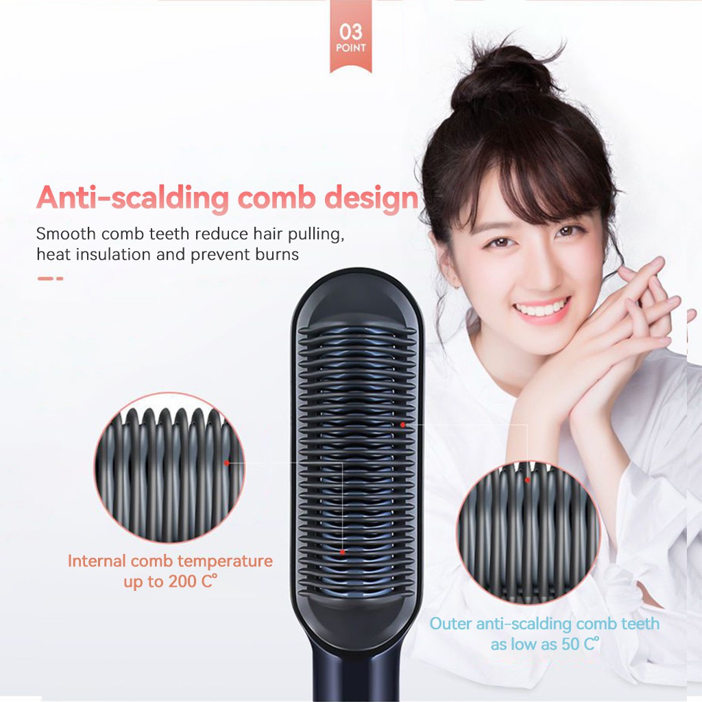 COD Fast Electronic Hair Brush Straightening and Curler Heat Hair Hot