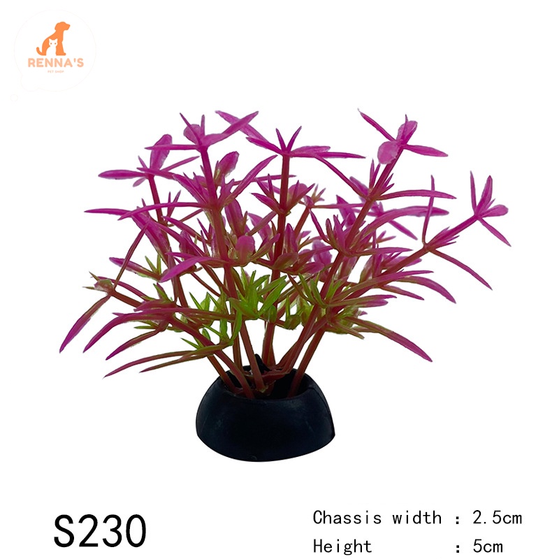 Renna's Aquarium Decor Fish Tank Decor Plastic Fake Flower Fish Decor
