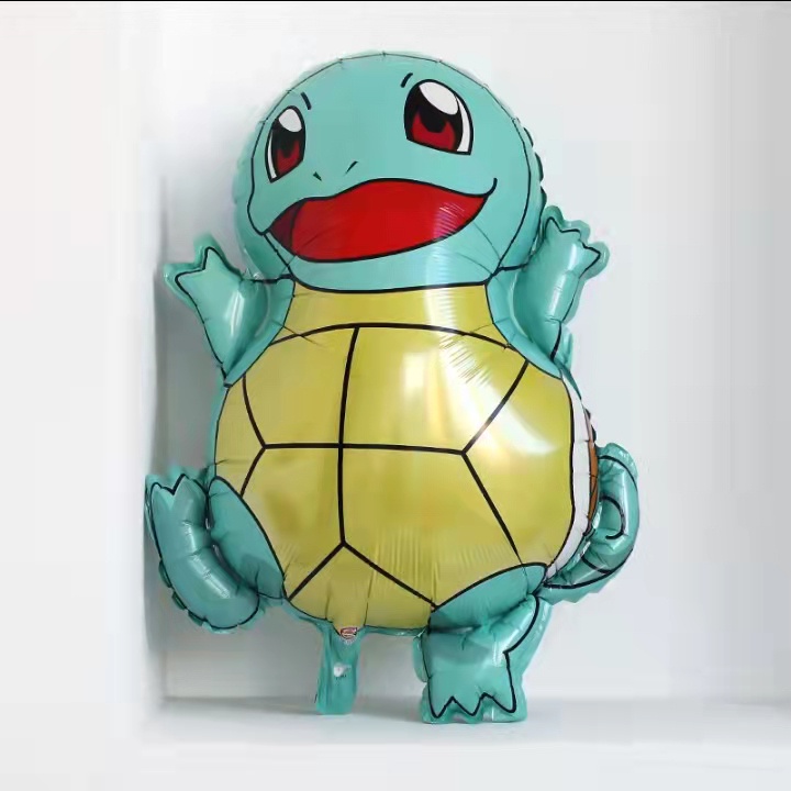 Inch INS Style Pokemon Go Theme Squirtle Cartoon Birthday Party Decorations Aluminum Foil