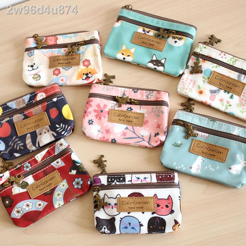 Cute coin purse waterproof oxford cloth female small mini card bag double layer small coin bag lipst