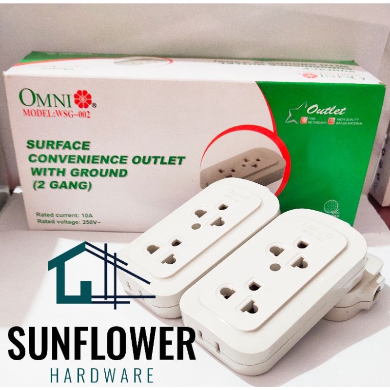 Omni Modelwsg 002 Surface Convenience Outlet With Ground 2 Gang Shopee Philippines 7746