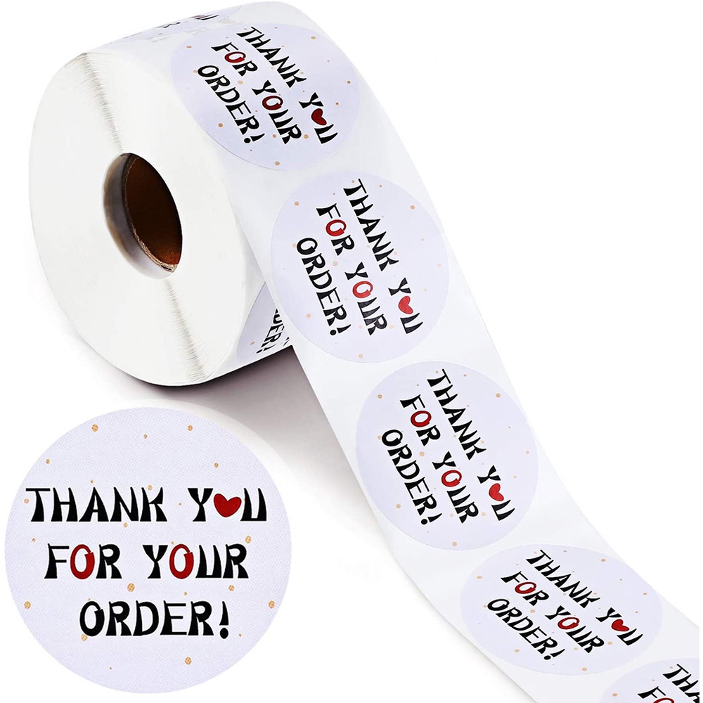 500pcs Thank You Stickers Seal Labels Round Thank You For Supporting My ...