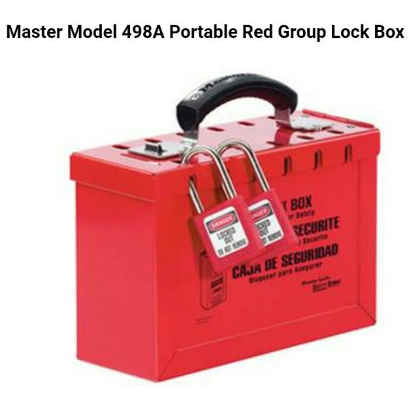 Master Model 498A Portable Red Group Lock Box | Shopee Philippines