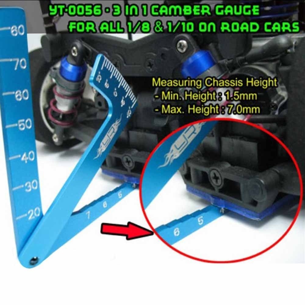 RC 1/8 1/10 Car Set Up Tool chassis Suspension Wheel Camber Ride Height ...