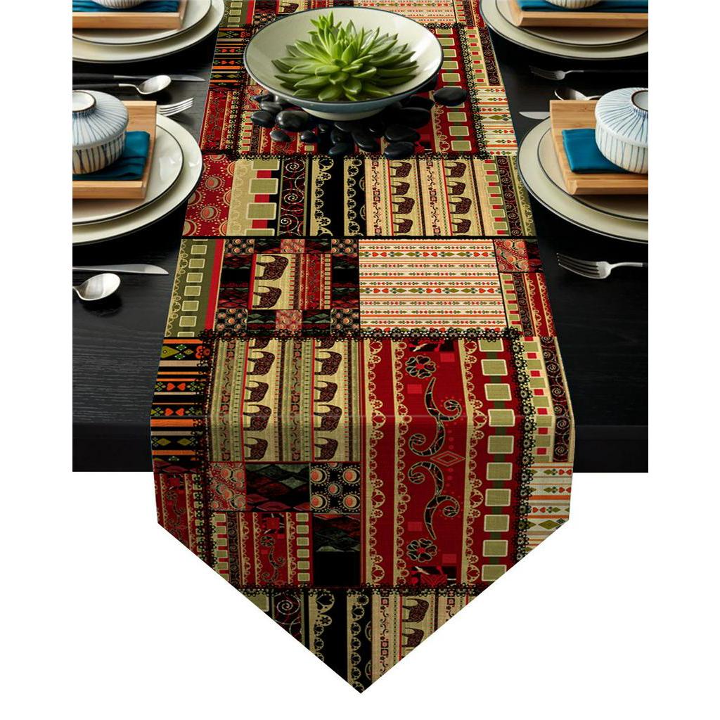 J Africa Indian Elephant Table Runners Modern Dining Buffet