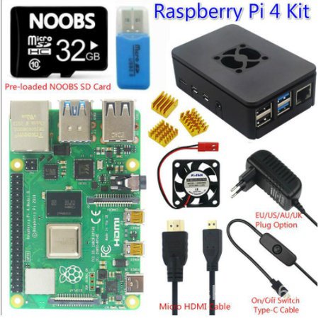 On Stock Latest 2/4/8GB RAM Raspberry Pi 4 Model B Complete Kit Option ...