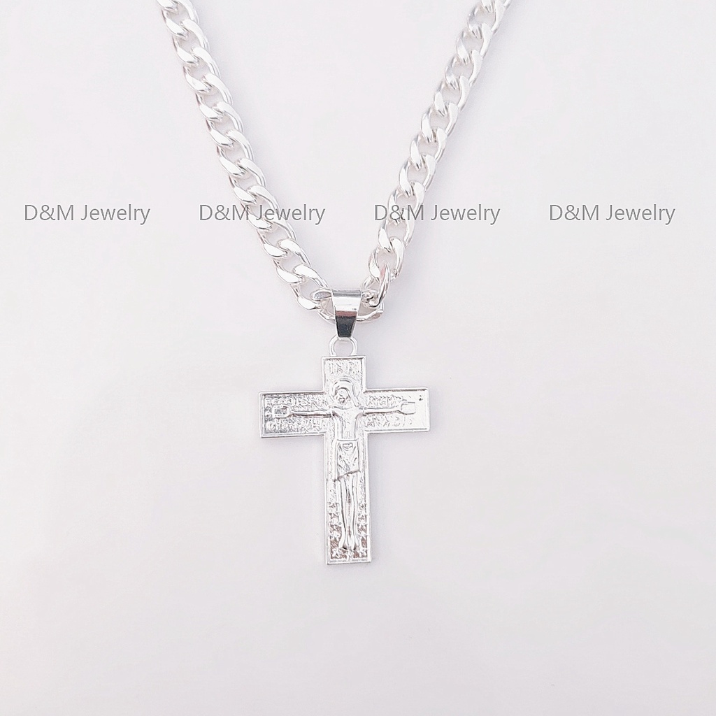 Necklaces D M Jewelry 925 Silver Cross Necklace for men