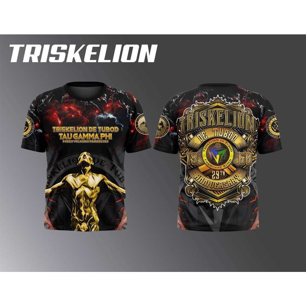 TRISKELION Fraternity Full Sublimation Tau Gamma Phi Frat Shirt 3D T ...