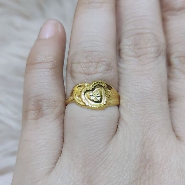 18K Saudi Gold Ladies Ring | Shopee Philippines