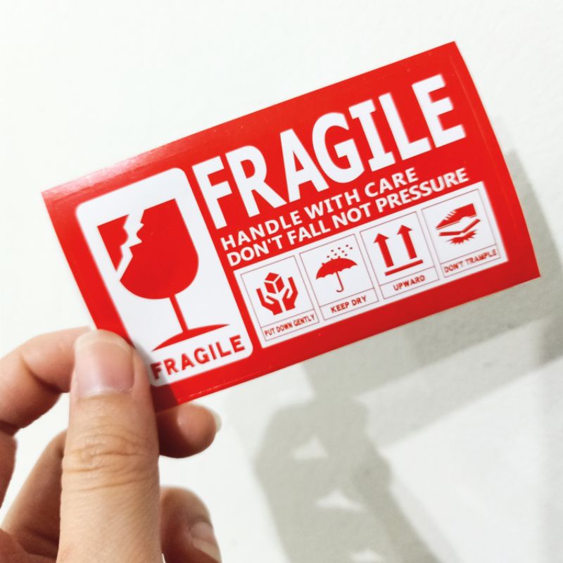 9x5cm Fragile Sticker (Bright colors) Dead cut | Shopee Philippines