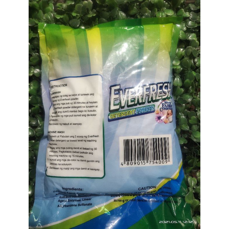 EVERFRESH DETERGENT POWDER WITH FABRIC CONDITIONER 1KILO | Shopee ...