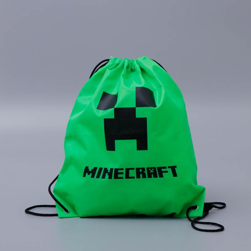 33x42cm Game Minecraft Drawstring Bags Kids Travel Pouch Storage