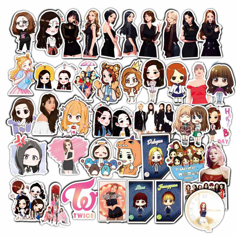 50pcs Set Kpop Twice Emoji Creative Personalized Sticker 