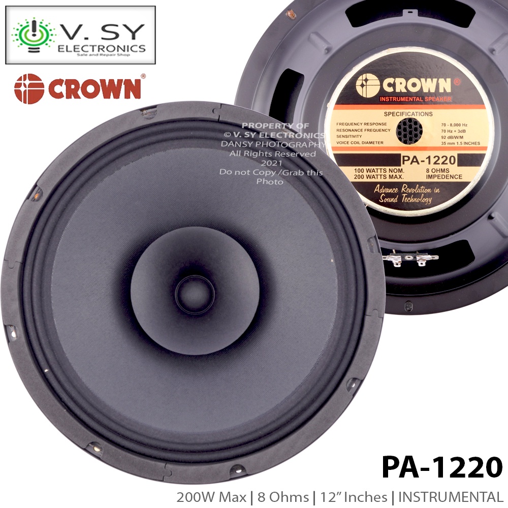 Crown 12 hot sale inch speaker