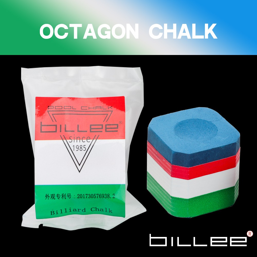 BILLEE Billiards Chalk Snooker Chalk Pool Cue Chalk Octagon Powder Chalk  Billiard Accessories