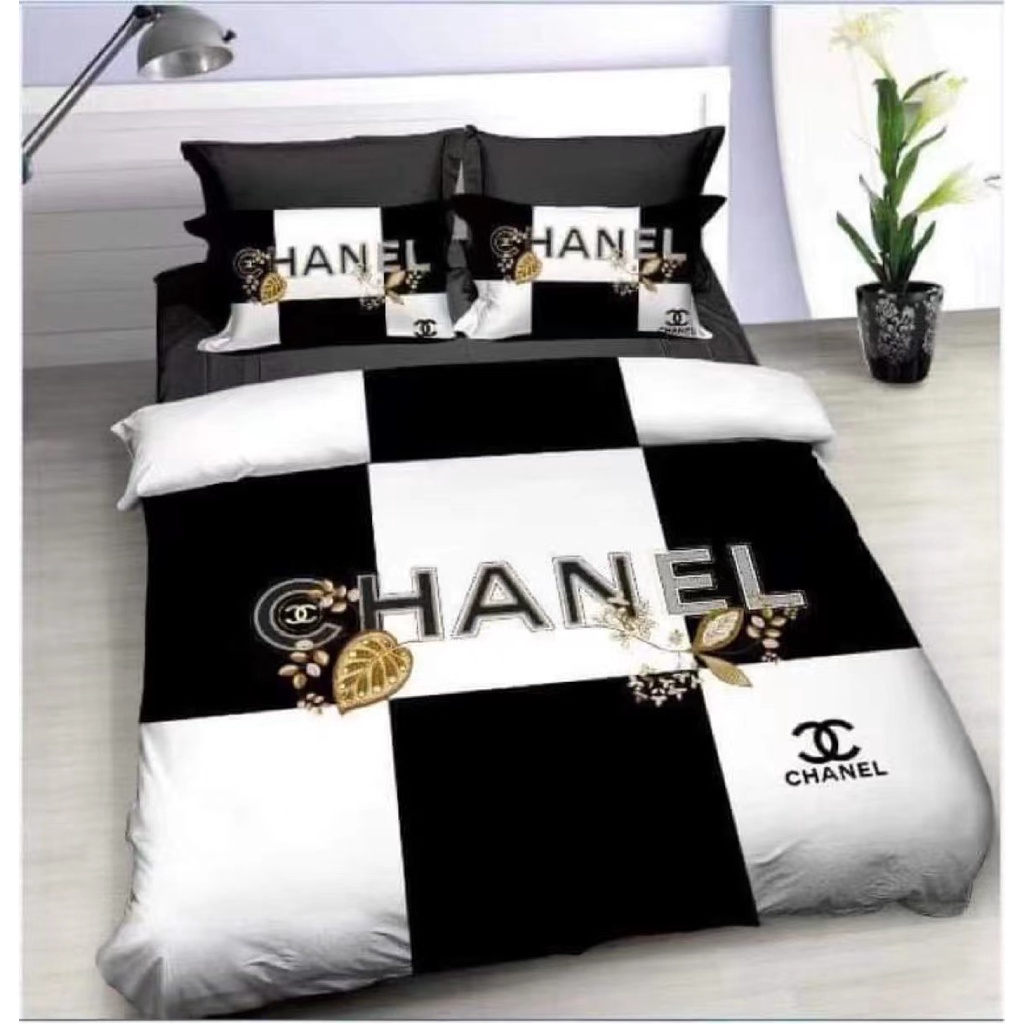 4 in 1 Bedding Set US LV Cotton Bed Sheet Cover Pillowcase Queen King Size  Home Decor | Shopee Philippines