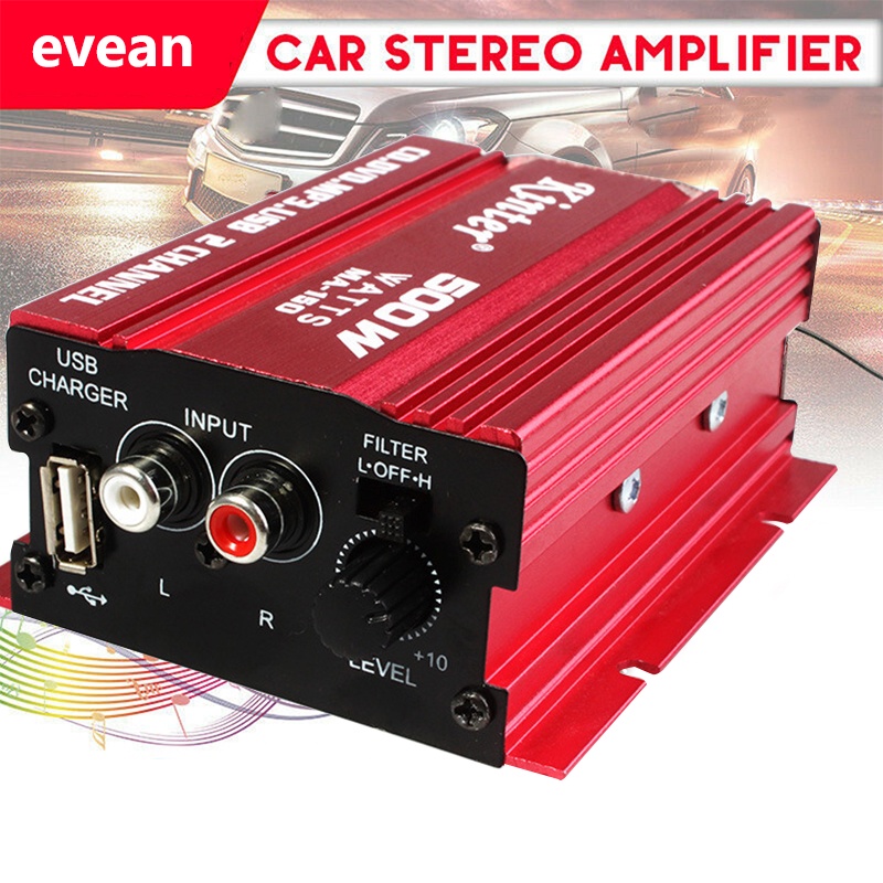 2CH Mini HiFi Car Stereo Audio Amplifier Amp Subwoofer for Car