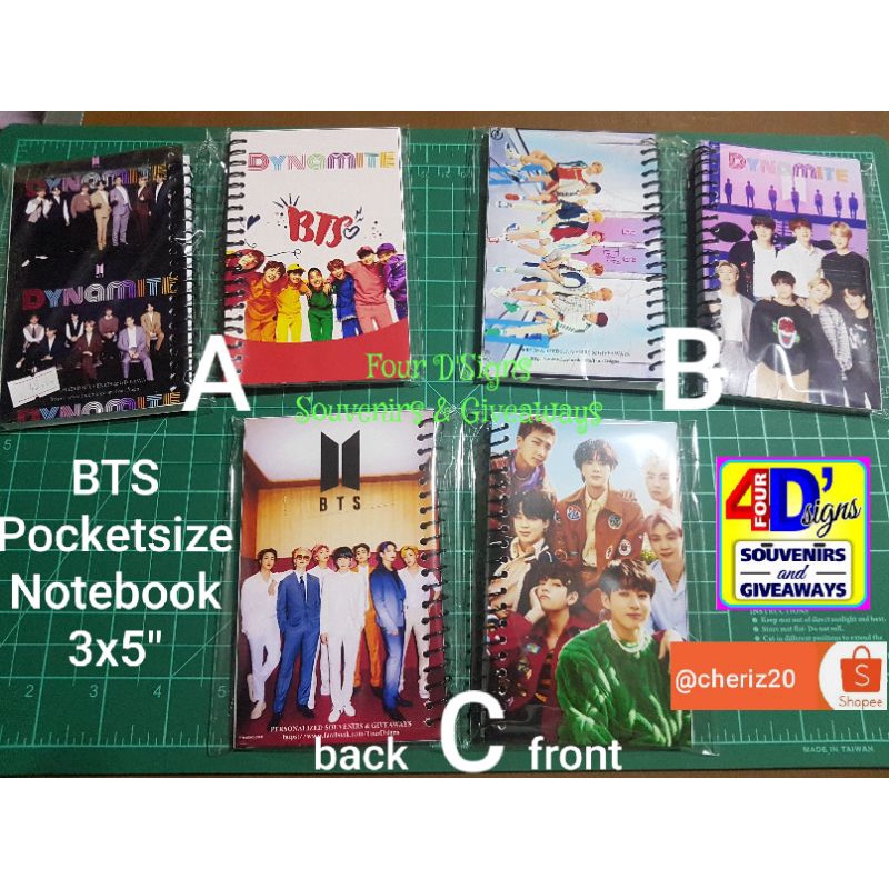 B*T*S mini notebook 3x5 inches | Shopee Philippines