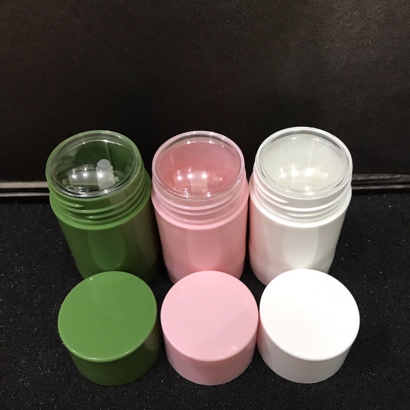 10pcs 30g Deo Stick Tube round Twist Up Salve Plastic Deodorant Tube