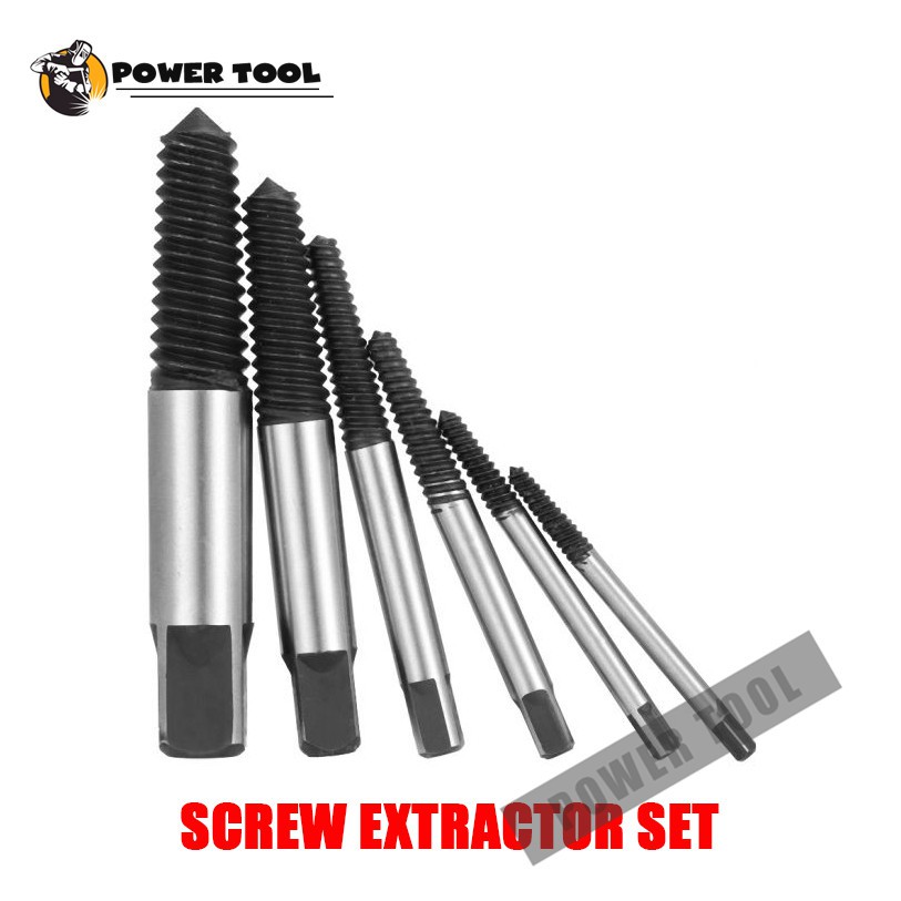 6pcs Broken Bolt Screw Extractor Remover Set Easy Out Drill Bits Tools Kit I3333965209