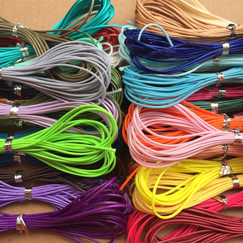 1mm 4 Meters Cotton Cord Waxed Thread Cord String Strap Beading Rope ...