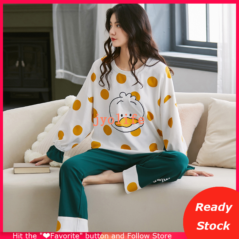 Cartoon Printed Women's Pajama Sets Soft Sweet Cute Nightwear Red Pants  Round Neck Female Winter Pyjamas Loungewear Home Wear