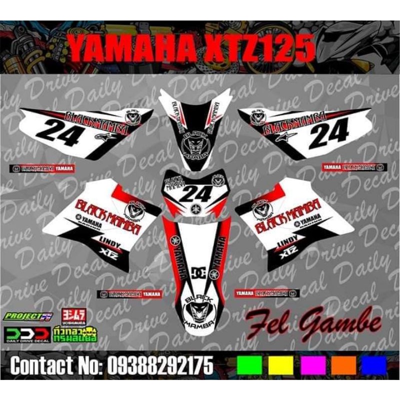 YAMAHA XTZ 125 FULL DECALS DESIGN Shopee Philippines