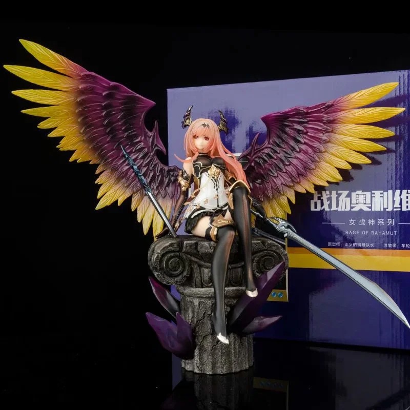29cm Anime Game Rage of Bahamut Dark Angel OLIVIA Statue PVC Figure ...