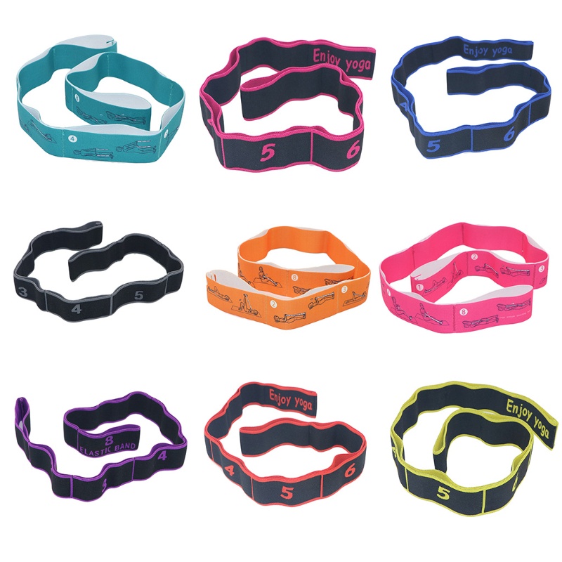 Adult Yoga Pull Strap Belt Polyester Latex Elastic Latin Dance Stretch