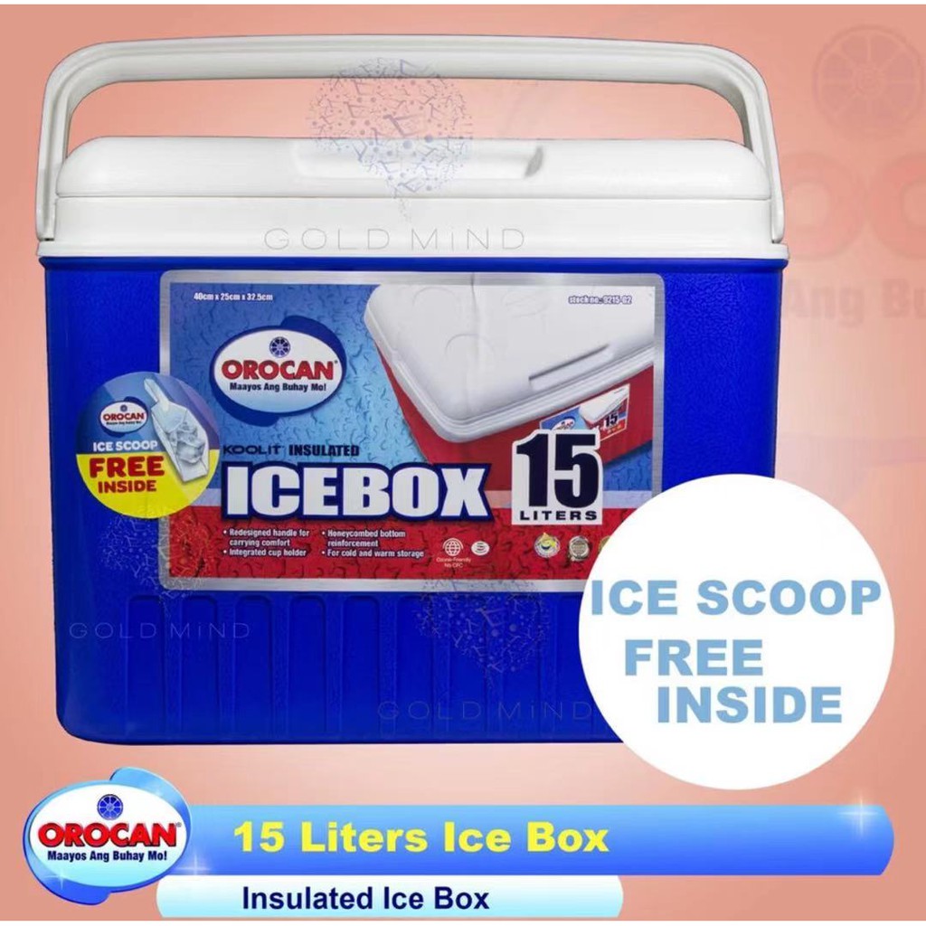 Orocan Ice box IceBox Cooler Chest Insulated 15L w/free ice scoop