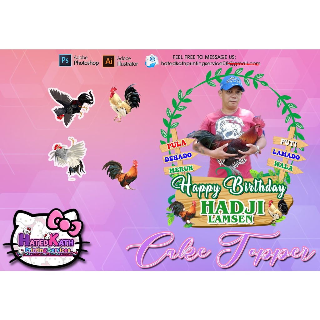 Customize Cake topper Sabong | Shopee Philippines