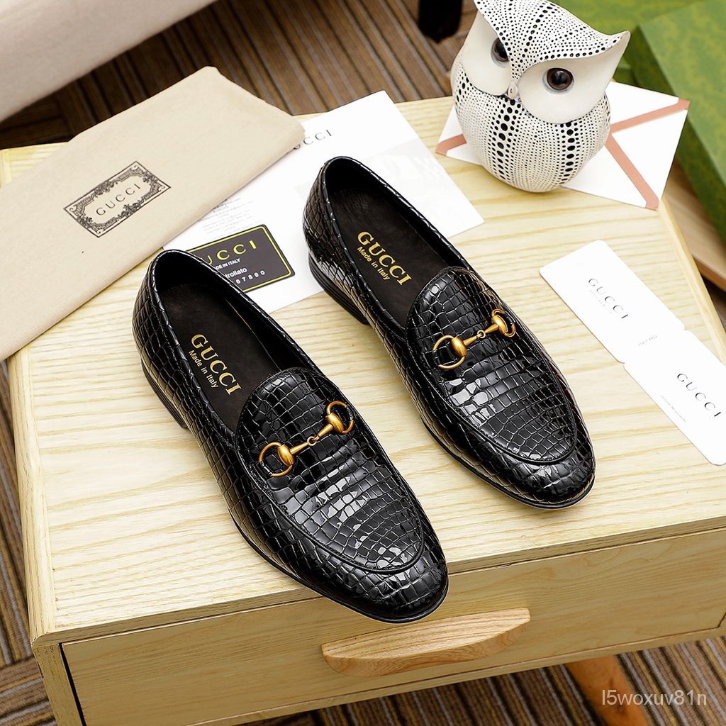 Gucci mens leather on sale loafers