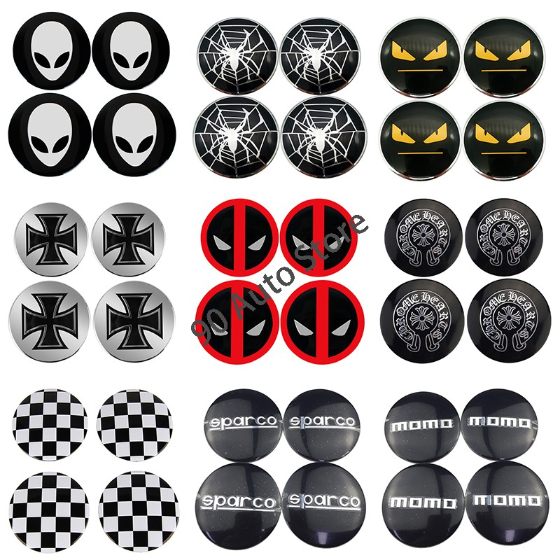 56mm German Flag Car Wheel Center Hub Cap Sticker Emblem – Zinc Alloy, Adhesive Back 2 thumbnail image