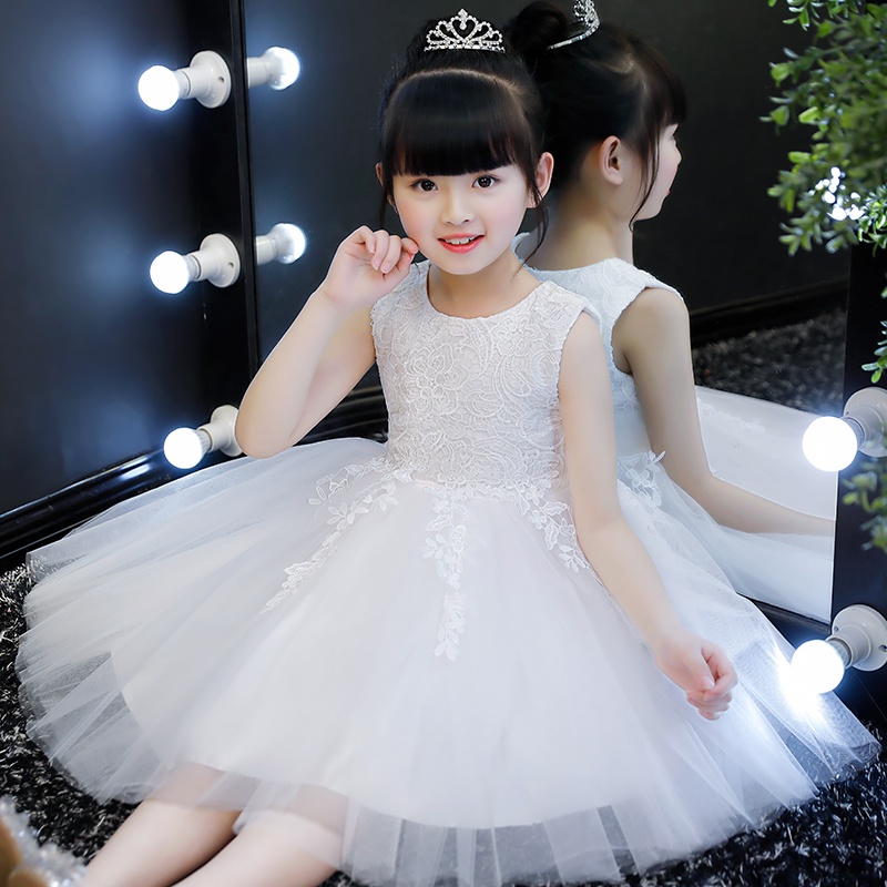 White graduation 2024 dress kids