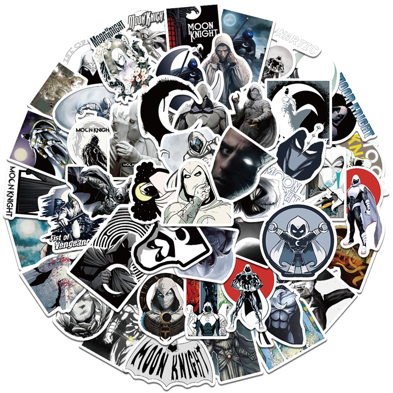 50pcs Moon Knight sticker Hero Marc Spector Graffiti Stickers Aesthetic ...
