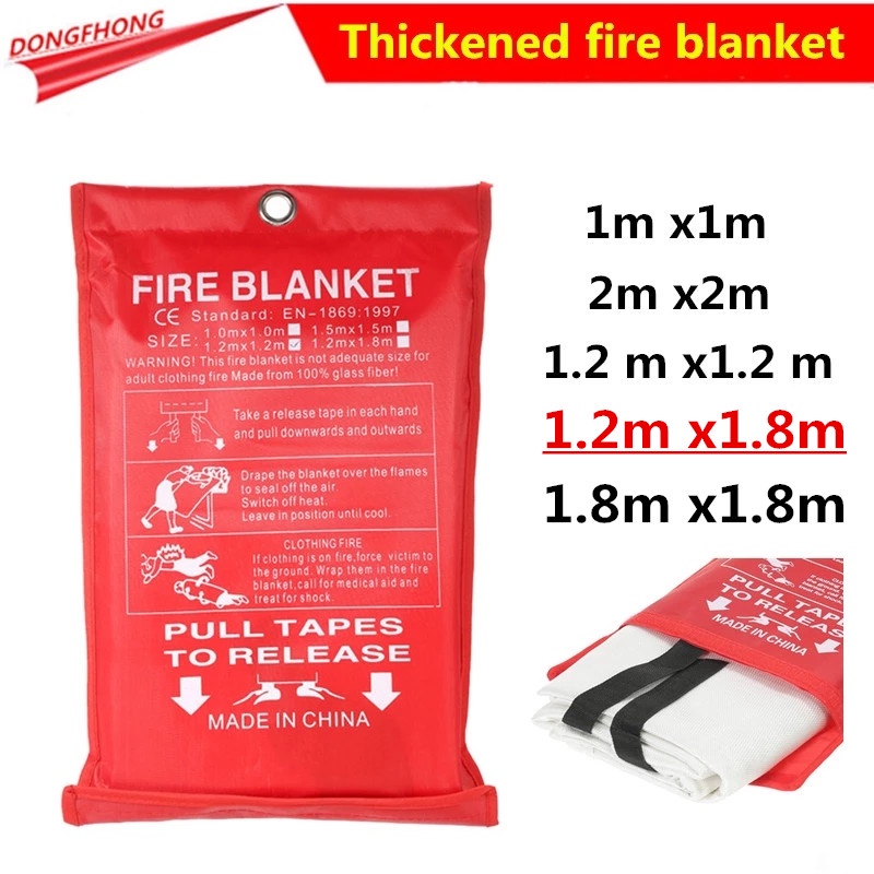1.2m * 1.8m fire blanket, escape special fire equipment, fire fighting material.fire