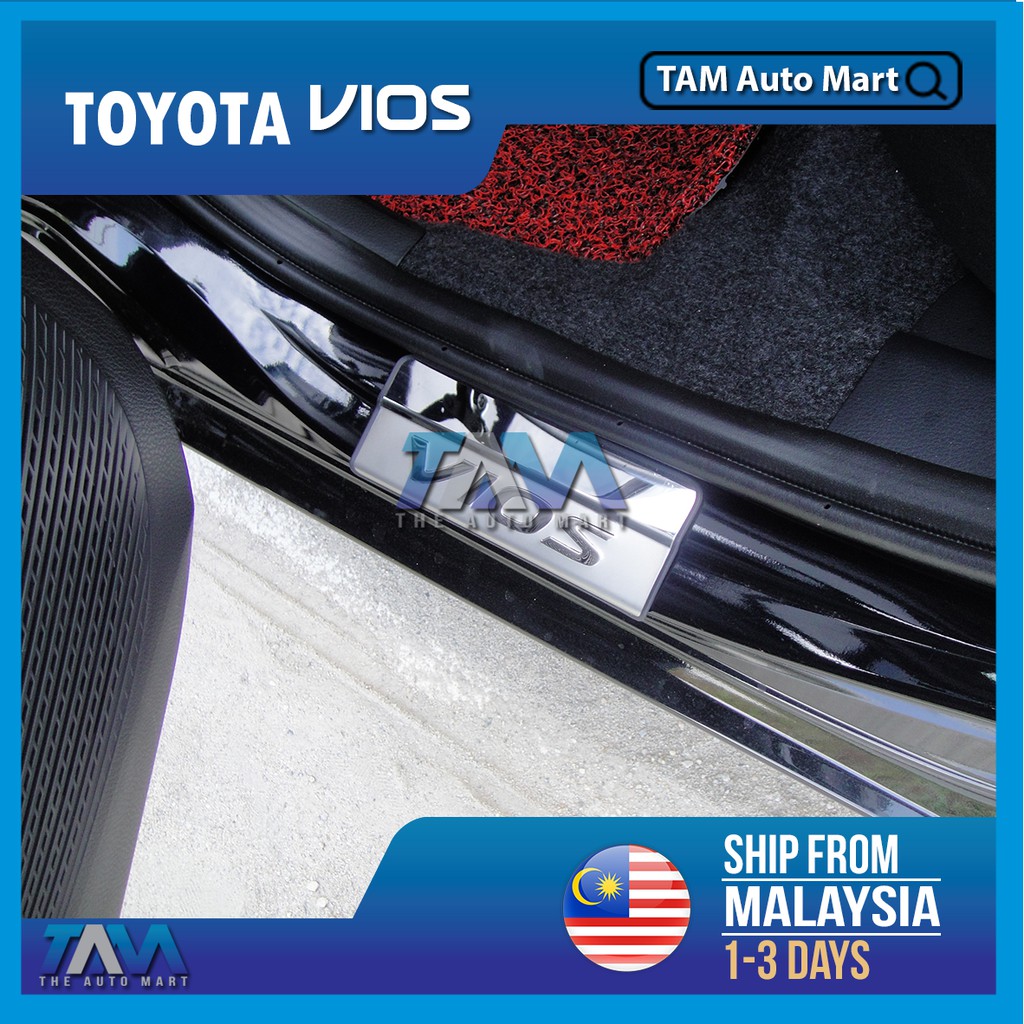 Toyota Vios Door Step/Scuff Plate Scuff Sill Cover Panel Step Protector ...