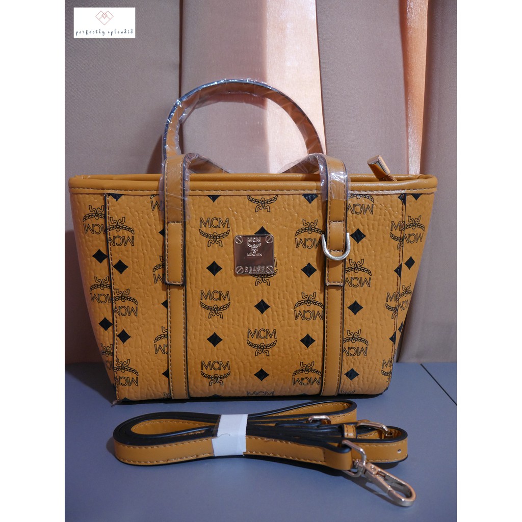 Mcm small tote online bag