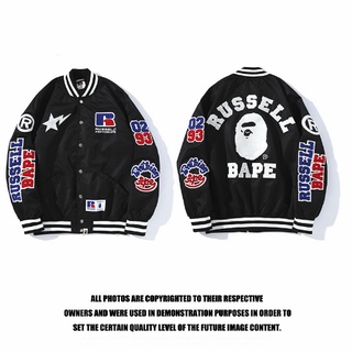 BAPE EMBROIDERED STA STAR PATTERN WOODEN Coat Mlb Jacket Baseball