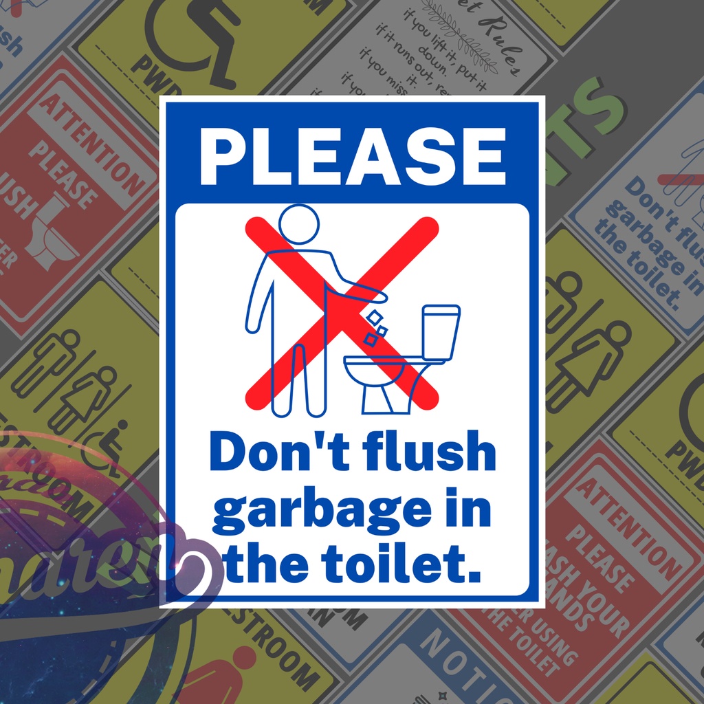 Bathroom Cr Restroom Toilet Laminated Sign Board A4 S 3463