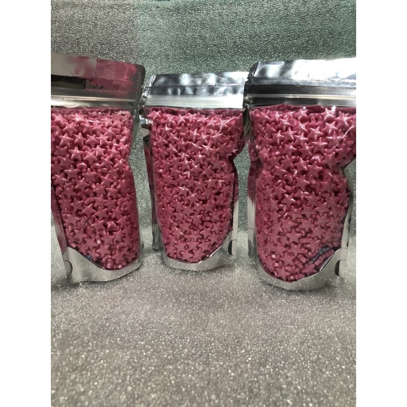 Edible Pink Stars Cake Topper Candy Sprinkles expiry July 2024 Shopee