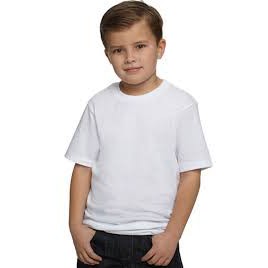 Plain white t top shirt for kids