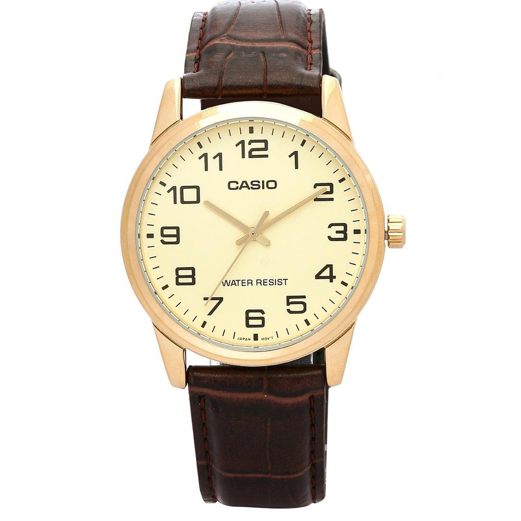 Casio MTPV001GL9B Analog Leather Strap Watch For Men Shopee Philippines