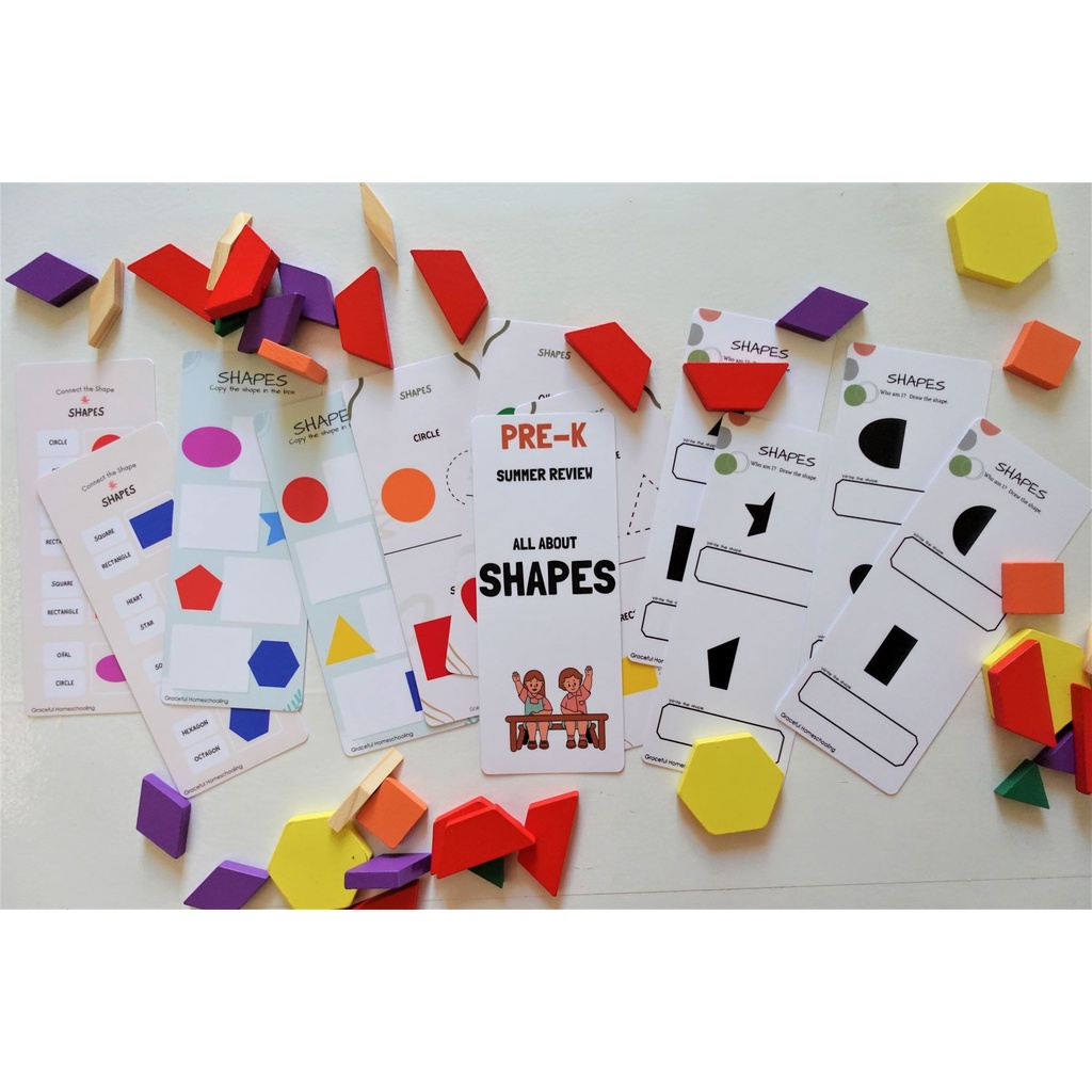 Math Flashcards: All About Shapes Fun Hands On Activity | Shopee ...