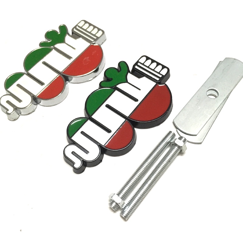 HHIOPL Emblème Voiture pour Alfa Romeo 4C 147 156 166 159 Giulietta Giulia Spider GT, Lettres Insigne Autocollant Voiture, Capot de Voiture Tronc Emblème Carrosserie Badge Remplacement Décoration