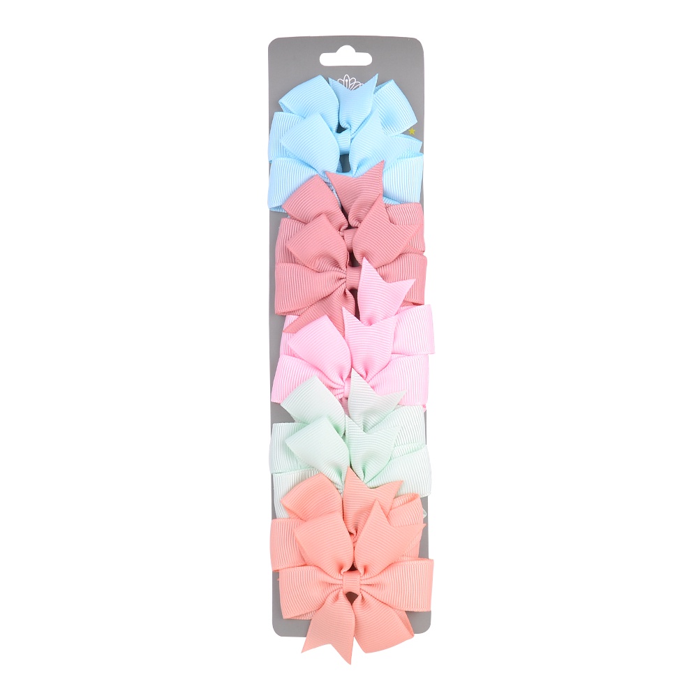 10Pcs/Set Ready Stock Cute Hair Clip Set for Baby Girls Grosgrain