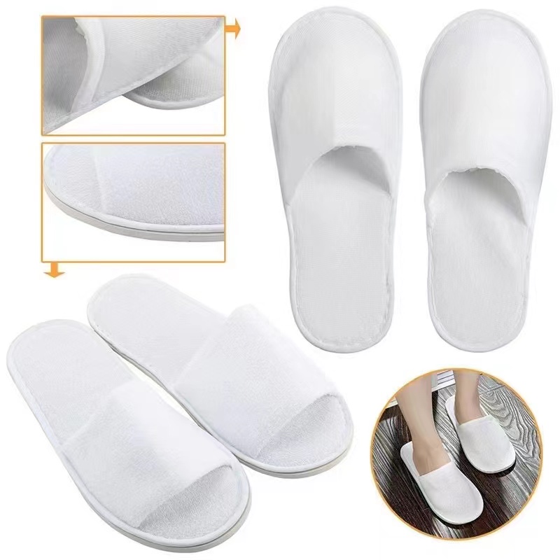 Open toe online hotel slippers