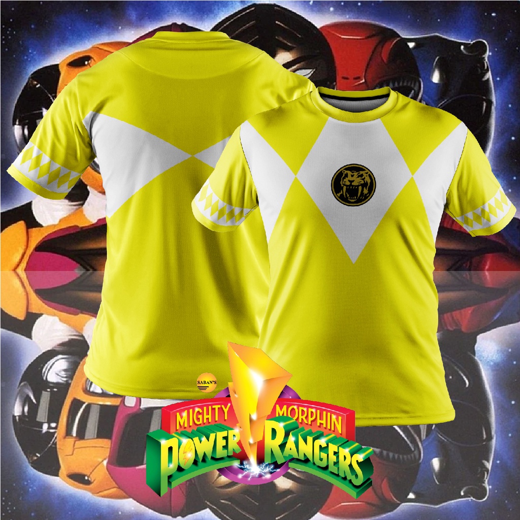 [READY STOCK] POWER RANGERS MIGHTY MORPHIN YELLOW COSPLAY BAJU KIDS ...