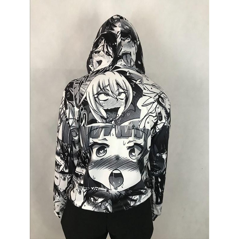 Ready Stock Ahegao 3D Printed Hoodie Unisex Sweatshirt