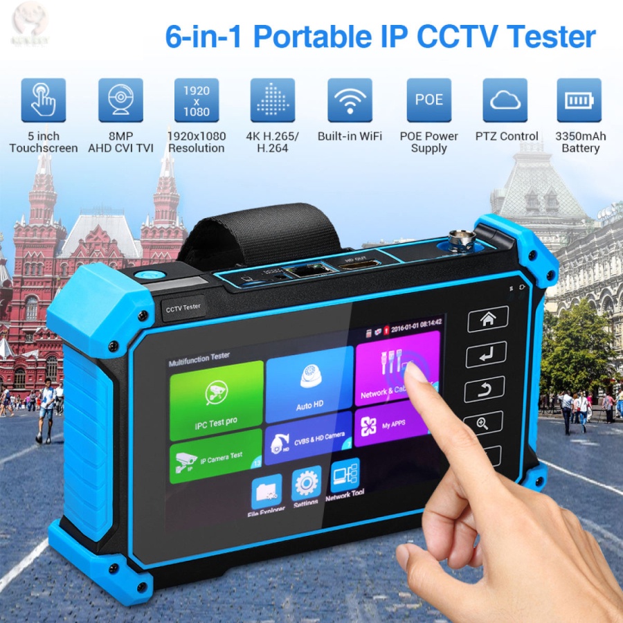 Tester CCTV IPC-5200C Plus 5" Touch Screen - Per Telecamere IP/Analogiche, 4K, HDMI, PoE, WiFi, Aggiornamento Firmware - Foto 8
